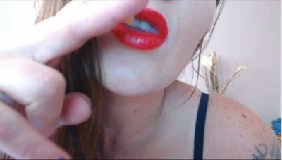 Vampir rote Lippen